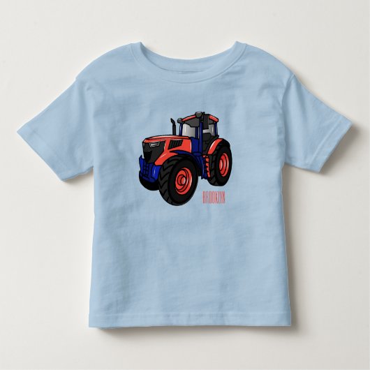 Illustratie van de tractorcartoon kinder shirts (Voorkant)