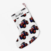 Illustratie van de tractorcartoon kleine kerstsok (Achterkant (Hangend))