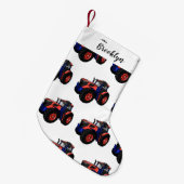 Illustratie van de tractorcartoon kleine kerstsok (Voorkant (Hangend))