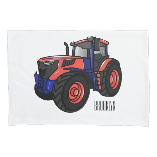 Illustratie van de tractorcartoon kussensloop (Voorkant)