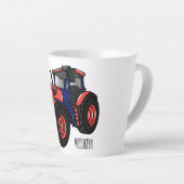 Illustratie van de tractorcartoon latte mok (Rechterhoek)