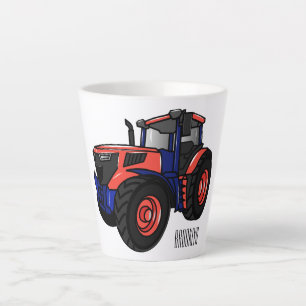 Illustratie van de tractorcartoon latte mok