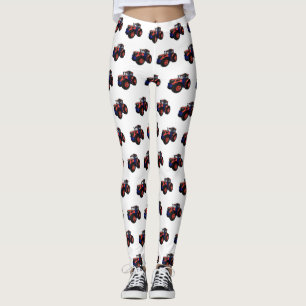 Illustratie van de tractorcartoon leggings