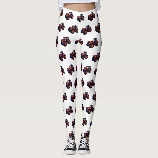 Illustratie van de tractorcartoon leggings (Voorkant)