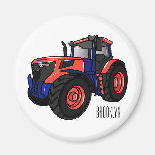 Illustratie van de tractorcartoon magneet