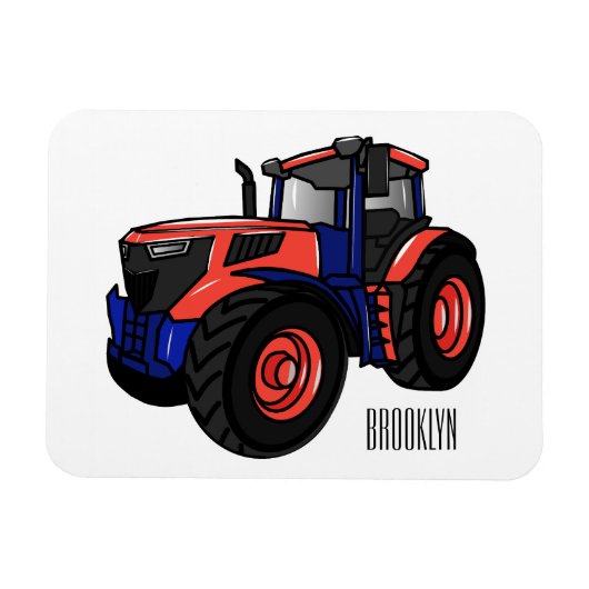 Illustratie van de tractorcartoon magneet (Horizontaal)