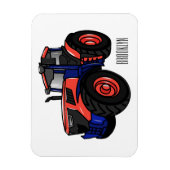 Illustratie van de tractorcartoon magneet (Verticaal)