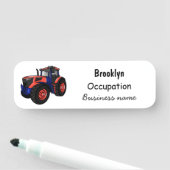 Illustratie van de tractorcartoon naamplaatje (In situ)