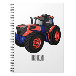 Illustratie van de tractorcartoon notitieboek