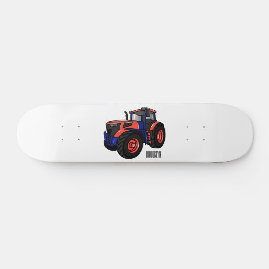 Illustratie van de tractorcartoon persoonlijk skateboard (Horizontaal)