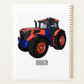 Illustratie van de tractorcartoon planner (Achterkant)