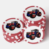 Illustratie van de tractorcartoon poker chips (Opstapeling)