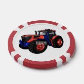 Illustratie van de tractorcartoon poker chips (Enkel)