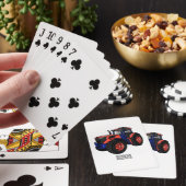 Illustratie van de tractorcartoon pokerkaarten (Insitu)