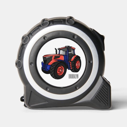 Illustratie van de tractorcartoon rolmaat (Voorkant)
