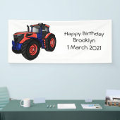 Illustratie van de tractorcartoon spandoek (Beurs)
