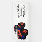Illustratie van de tractorcartoon spandoek (Verticaal)