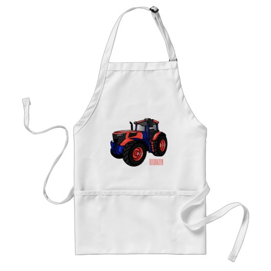 Illustratie van de tractorcartoon standaard schort (Voorkant)