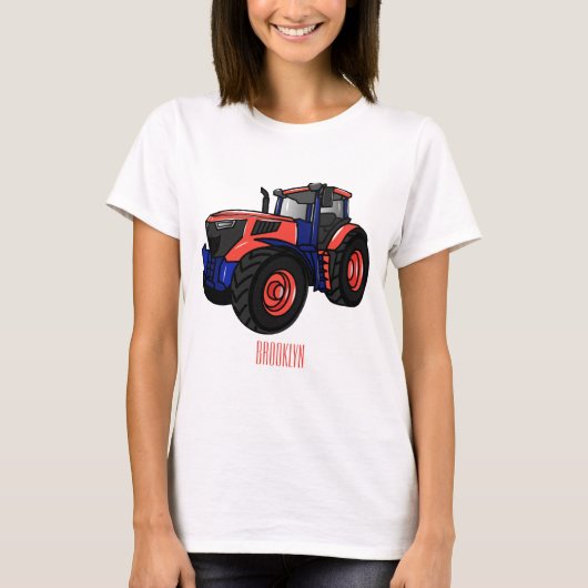 Illustratie van de tractorcartoon t-shirt (Voorkant)