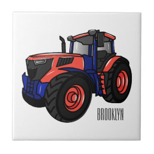 Illustratie van de tractorcartoon tegeltje