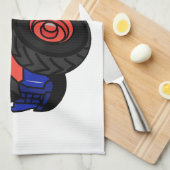 Illustratie van de tractorcartoon theedoek (Quarter Fold)