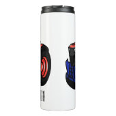 Illustratie van de tractorcartoon thermosbeker (Achterkant)