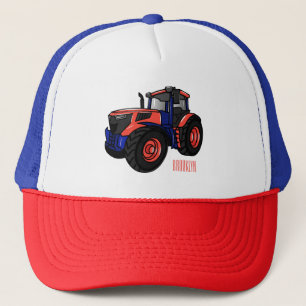Illustratie van de tractorcartoon trucker pet