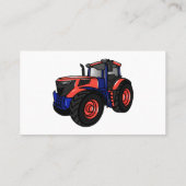 Illustratie van de tractorcartoon visitekaartje (Achterkant)