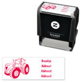 Illustratie van de tractorcartoon  zelfinktende stempel (In situ)