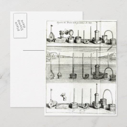 Illustratie van de "Traite de la Pesanteur de Briefkaart (Voorkant / Achterkant)