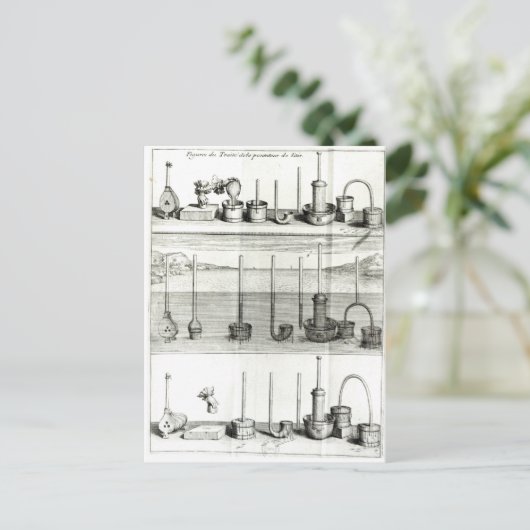 Illustratie van de "Traite de la Pesanteur de Briefkaart (Staand voorkant)