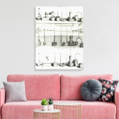 Illustratie van de "Traite de la Pesanteur de Canvas Afdruk (Insitu (Woonkamer))