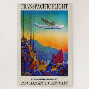 illustratie van de Transpacific Travel Art Legpuzzel