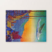 illustratie van de Transpacific Travel Art Legpuzzel (Horizontaal)