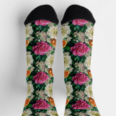 Illustratie van de trilling Roze witte goudbloemen Sokken (Top)