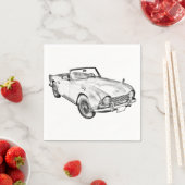 Illustratie van de triomf TR4-sportauto Servetten (Insitu)