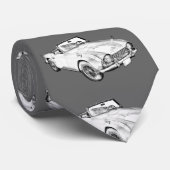 Illustratie van de triomf TR4-sportauto Stropdas (Opgerold)