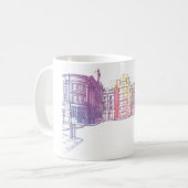 Illustratie van de Urban Street Coffee-Mok Koffiemok (Voorkant links)