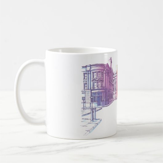 Illustratie van de Urban Street Coffee-Mok Koffiemok (Links)