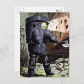  illustratie van de Victoriaans duikspaarstand Briefkaart (Voorkant / Achterkant)