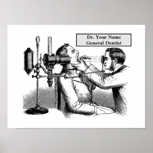  illustratie van de Victoriaans Era Dentist Poster