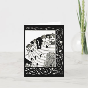 Illustratie van de Vintage-Aubrey Beardsley 6 Kaart