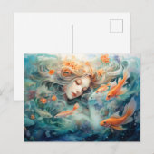 Illustratie van de Vissen Zodiac Sign Briefkaart (Voorkant / Achterkant)