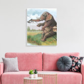 Illustratie van de visserij op olifanten canvas afdruk (Insitu (Woonkamer))