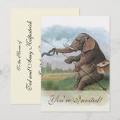 Illustratie van de visserij op olifanten kaart (Voorkant / Achterkant)