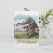 Illustratie van de visserij op olifanten kaart (Staand voorkant)