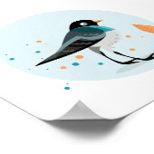 Illustratie van de vogelstand in het najaar poster (Hoek)