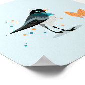 Illustratie van de vogelstand in het najaar poster (Hoek)