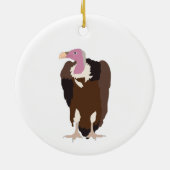 Illustratie van de vogelstand van de wijnbouw keramisch ornament (Achterkant)
