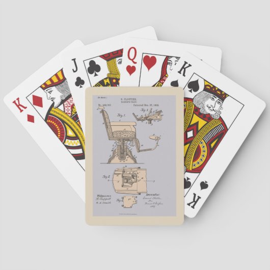 Illustratie van de  voorzitter Barber Pokerkaarten (Achterkant)
